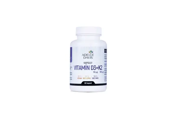Adelle Davis - Vitamín D3 50 mcg + K2 100 mcg