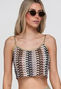 Krátká dámská halenka Ombre