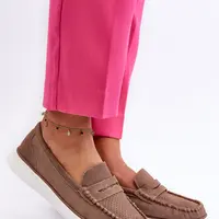 Sametové mokasíny na platformě hnědé Sergio Leone SP012