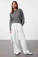 Trendyol Anthracite Openwork/Hole Knitwear Sweater
