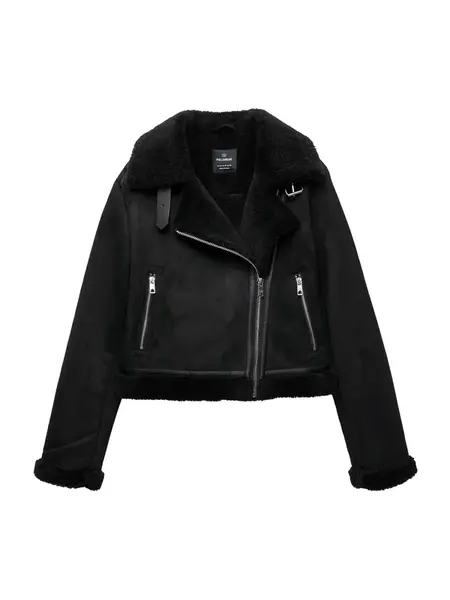 Pull&Bear Prechodná bunda  čierna