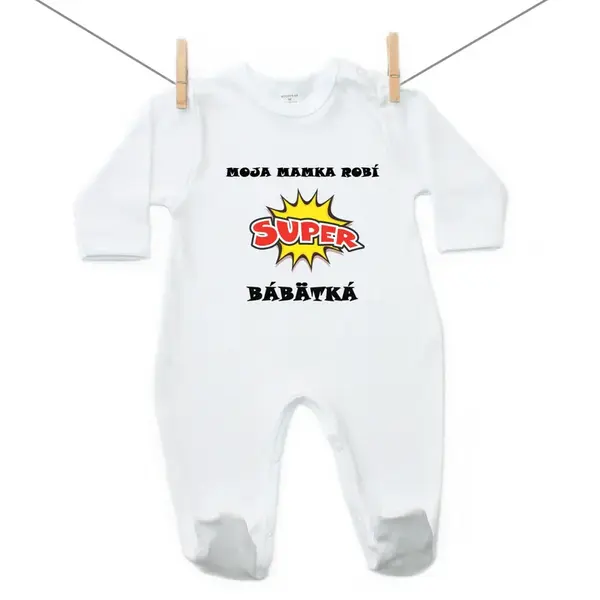 Boodyy Overal Moja mamka robí super bábätká 68 (3-6 mesiacov)