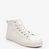 BIG STAR SHOES Dámské zateplené tenisky na zip bílé Big Star