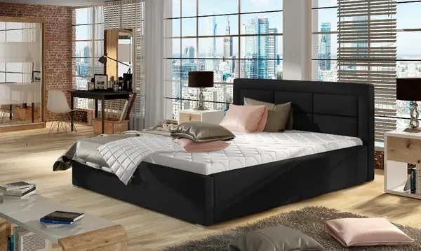Postel Rosano - kovový rám + úložný prostor Rozměr: 200 x 200 cm, látka: Soft 11