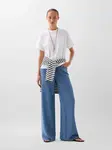 Scalpers Oversize tričko  biela / šedobiela