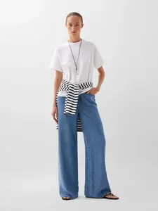 Scalpers Oversize tričko  biela / šedobiela