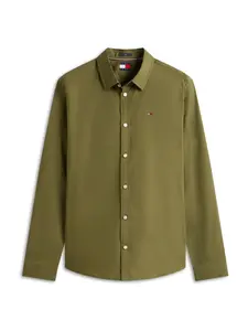 Tommy Jeans Košeľa  olivová