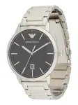 Emporio Armani Analógové hodinky  čierna / strieborná