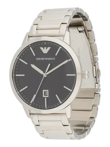 Emporio Armani Analógové hodinky  čierna / strieborná