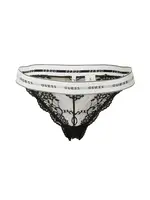 GUESS Nohavičky  čierna / biela