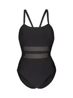 ARENA Jednodielne plavky 'MESH EQUALS'  čierna