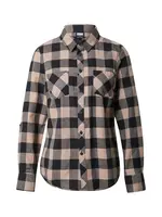 Urban Classics Blúzka  tmavobéžová / tmavosivá / čierna