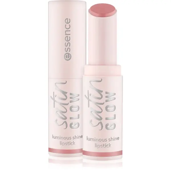 essence satin GLOW krémová rtěnka se saténovým finišem odstín 02 Blushin It 3.5 g