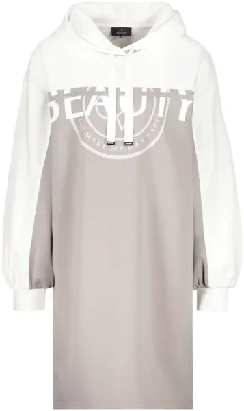 monari Šaty  sivobéžová / biela