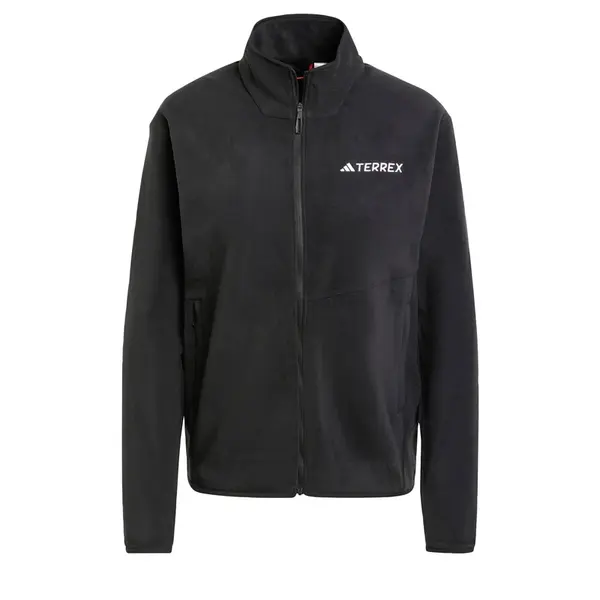 ADIDAS TERREX Funkčná flisová bunda 'Multi Full-Zip Fleece'  čierna / biela