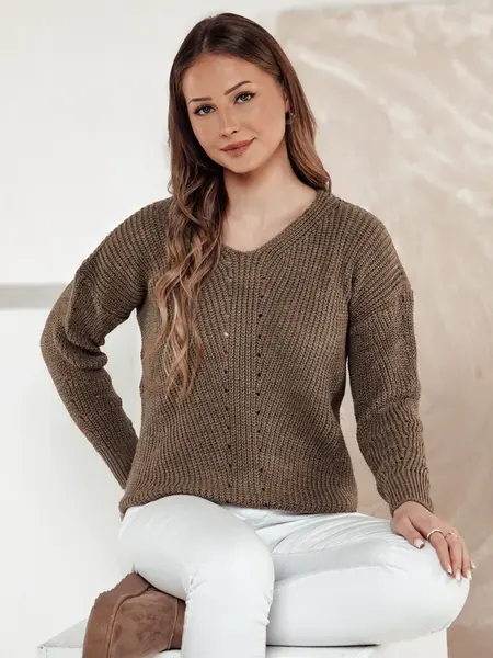 Sweter damski MONAVIA beżowy Dstreet