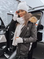 Černá dámská dlouhá prošívaná zimní bunda s kapucí Dstreet