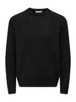 Only & Sons Sveter 'ONSMICHAEL'  čierna melírovaná