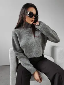 Grey turtleneck LEILA 2023 OLAVOGA