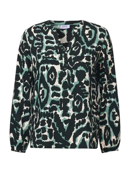 CECIL Blúzka  béžová / zelená / čierna