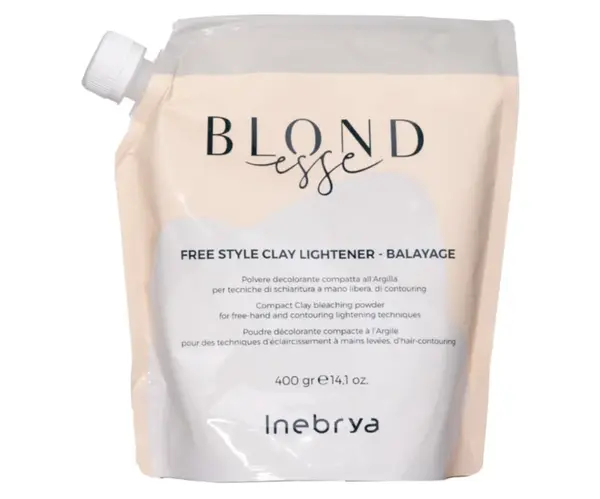Zesvětlující pudr pro techniku volné ruky Inebrya Blondesse Free Style Clay Lightener Balayage - 400 g + dárek zdarma