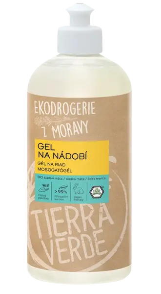 TIERRA VERDE Gel na nádobí BIO sladká máta 500 ml