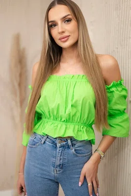 Halenka přes rameno světle zelená