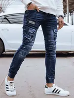 Spodnie męskie jeansowe bojówki niebieskie Dstreet