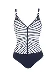SUNFLAIR Jednodielne plavky  tmavomodrá / biela
