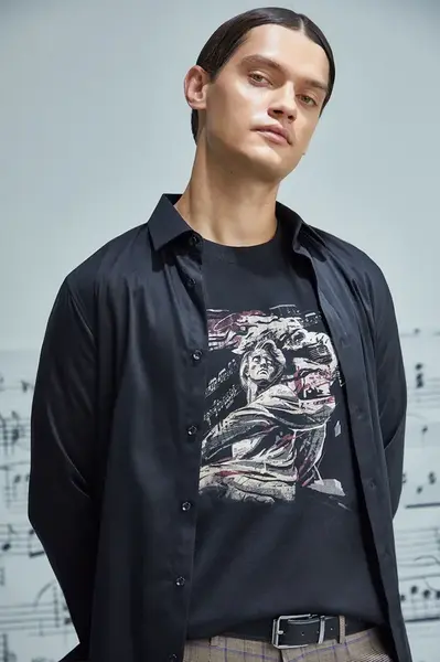 Bavlněné tričko Medicine pánské, černá barva, s potiskem