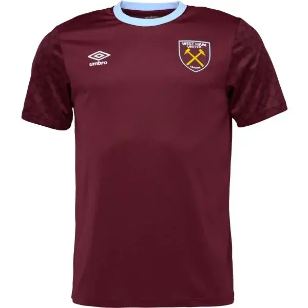Umbro WEST HAM HOME PRE MATCH SS TEE Pánské fotbalové triko, vínová, velikost XXL