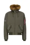 ALPHA INDUSTRIES Zimná bunda 'Arctic Guardians '  olivová / krvavo červená / biela