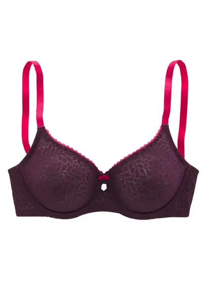 NUANCE Podprsenka  tmavofialová / ružová
