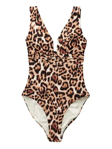 Next Jednodielne plavky  béžová / hnedá