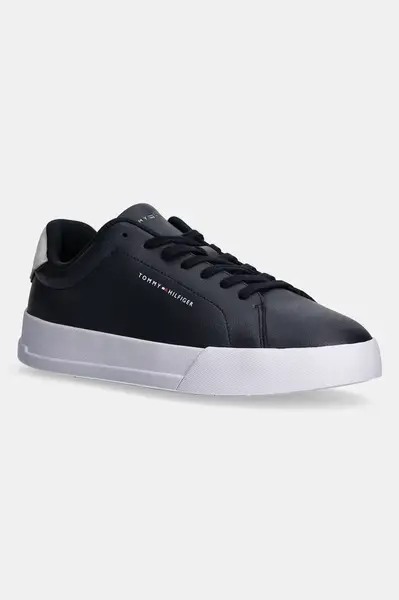 Kožené sneakers boty Tommy Hilfiger TH COURT LTH DETAIL ESS