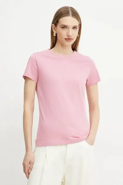 Bavlněné tričko BOSS Orange C Esogo 1 fialová barva, 50506973