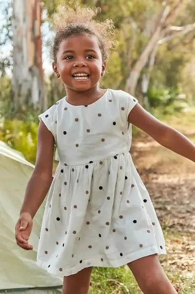 Dětské bavlněné šaty Mayoral béžová barva, mini, 3921