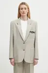 Sako Coperni Belted Pocket Tailored béžová barva, oversize, COPV69F3004