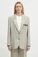 Sako Coperni Belted Pocket Tailored béžová barva, oversize, COPV69F3004