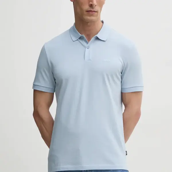 Bavlněné polo tričko BOSS černá barva, 50468362