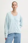 Svetr s příměsí vlny Guess Jeans modrá barva, lehký, W4BR16 Z3HO2