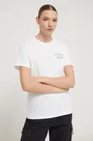 Bavlněné tričko Converse bílá barva