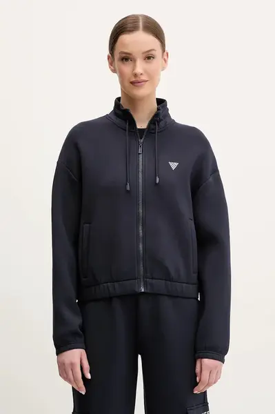 Mikina Guess CECILIA dámská, modrá barva, s aplikací, V4BQ14 K7UW2