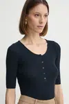 Vlněný svetr Herskind Agnes dámský, tmavomodrá barva, lehký, 5433825