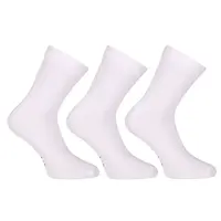 Nedeto 3PACK ponožky kotníkové bambusové bílé (3PBK02) XL