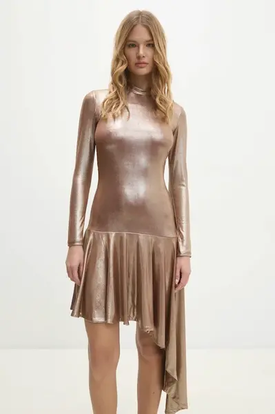 Šaty Answear.LAB zlatá barva, mini