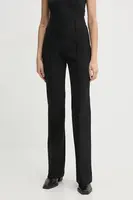 Kalhoty A.L.C. Brooks dámské, černá barva, zvony, high waist, 2PANT01053