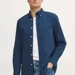 Bavlněná košile Tommy Hilfiger tmavomodrá barva, regular, s límečkem button-down, MW0MW37554