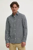 Bavlněná košile Tommy Jeans tmavomodrá barva, regular, s klasickým límcem, DM0DM20885