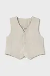 Kojenecká vesta ze směsi lnu Mayoral béžová barva, 1303